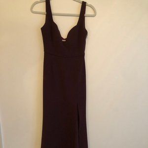 Tobi maroon prom dress
